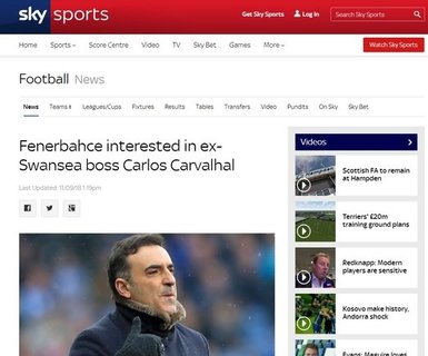 Fenerbahçe Phillip Cocu’nun yerine Carlos Carvalhal’e teklif götürdü