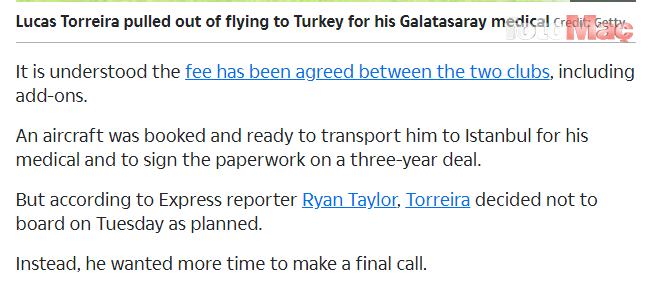 İngilizler'den Galatasaray'a kötü haber! Torreira neden gelmedi?