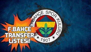 Fenerbahçe'nin transfer gündemindeki isimler!