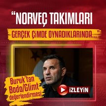 <p>Galatasaray Teknik Direktörü Okan Buruk, UEFA Şampiyonlar Ligi'nin 3. haftasında RAMS Park'ta oynayacakları Bodo/Glimt maçı öncesi basın toplantısında konuştu. Başarılı çalıştırıcıya basın toplantısında Abdülkerim Bardakcı eşlik etti. İşte o açıklamalardan önemli başlıklar...</p>

<p><strong>"LIVERPOOL MAÇIYLA NE KADAR İSTEKLİ OLDUĞUMUZU GÖSTERDİK"</strong></p>

<p>"Frankfurt'ta istediğimiz sonucu alamamıştık ama Liverpool maçıyla birlikte bu şampiyonada ne kadar iddialı ve ne kadar istekli olduğumuzu net bir şekilde gösterdik. Burada taraftarımızla birlikte oynadığımız oyun, konsantrasyonumuz, isteğimiz, maça odaklanmamız çok yüksekti. Yarın da aynı şekilde bunu sahaya yansıtmak ve tekrar bir galibiyet alıp 6 puana gelmek bizim için çok değerli olacak."</p>

<blockquote class="twitter-tweet">
<p dir="ltr">🦁 Galatasaray Teknik Direktörü Okan Buruk: Frankfurt'ta istediğimiz sonucu alamadık ama Liverpool maçıyla birlikte bu şampiyonada ne kadar iddialı ve istekli olduğumuzu gösterdik. Yine aynı konsantrasyonla sahada olacağız ve 6 puana gelmek istiyoruz. Çok başarılı bir takımla&hellip; <a href="https://t.co/XEx55T3JZb" rel="nofollow">pic.twitter.com/XEx55T3JZb</a></p>
&mdash; A Spor (@aspor) <a href="https://twitter.com/aspor/status/1980621962679378226?ref_src=twsrc%5Etfw" rel="nofollow">October 21, 2025</a></blockquote>
<script async="" src="https://platform.twitter.com/widgets.js" charset="utf-8"></script>

<p><strong>"GERÇEK ÇİMDE SIKINTI YAŞAMIYORLAR"</strong></p>

<p>"Norveç takımlarının deplasmanda gerçek çimde oynadıklarında sıkıntı yaşadıklarını görmedim."</p>

<p><strong>"HER MAÇIN HİKAYESİ FARKLI"</strong></p>

<p>"Her maçın, her takımın hikayesi farklı. Geçen sene Avrupa Ligi'nde sadece Tottenham'ı yenmedik, evimizde ilk üç maçı da kazandık. Rakibi önemsiyoruz. Liverpool maçı nasılsa, bu karşılaşma da öyle olacak. Bodo gibi takımları çok izlemedikleri için form durumunu bilmiyorlar. Bizim için Liverpool maçı kadar önemli karşılaşma olacak."</p>

<blockquote class="twitter-tweet">
<p dir="ltr">🦁 Galatasaray Teknik Direktörü Okan Buruk: Her maçın, her takımın hikayesi farklı. Geçen sene Avrupa Ligi'nde sadece Tottenham'ı yenmedik, evimizdeki ilk üç maçı da kazandık. Liverpool maçı nasılsa, bu karşılaşma da öyle olacak. <a href="https://t.co/CCYQDfX9rQ" rel="nofollow">pic.twitter.com/CCYQDfX9rQ</a></p>
&mdash; A Spor (@aspor) <a href="https://twitter.com/aspor/status/1980623630347165972?ref_src=twsrc%5Etfw" rel="nofollow">October 21, 2025</a></blockquote>
<script async="" src="https://platform.twitter.com/widgets.js" charset="utf-8"></script>

<p><strong>"ÇOK GÜÇLÜ BİR KADROYA SAHİBİZ"</strong></p>

<p>"Şu anda çok güçlü bir kadroya sahibiz. Benim için de seçim yapmak çok zor. Çok zor kararlar veriyorum. Psikolojik olarak da bazen verdiğiniz kararlar sizi zorluyor. Çünkü her oyuncu oynamak istiyor. İlk 11 dışından sonradan oyuna alacağımız isimlerin de çok büyük önemi var."</p>

<blockquote class="twitter-tweet">
<p dir="ltr">🦁 Galatasaray Teknik Direktörü Okan Buruk: Çok güçlü bir kadroya sahibiz. Benim için de seçim yapmak çok zor. Çok zor kararlar veriyorum. Çünkü her oyuncu oynamak istiyor. İlk 11 dışında, sonradan oyuna alacağımız isimlerin de çok büyük önemi var. <a href="https://t.co/Lpx76vP0rQ" rel="nofollow">pic.twitter.com/Lpx76vP0rQ</a></p>
&mdash; A Spor (@aspor) <a href="https://twitter.com/aspor/status/1980624255395242225?ref_src=twsrc%5Etfw" rel="nofollow">October 21, 2025</a></blockquote>
<script async="" src="https://platform.twitter.com/widgets.js" charset="utf-8"></script>

<p><strong>"HER MAÇ ÖNEMLİ"</strong></p>

<p>"Turu bu maçta geçmeyeceğiz ama Şampiyonlar Ligi'nde her maç önemli. 3 puan alırsak, avantaj olacak. Hiçbir şekilde bitmiyor. Yukarıya doğru gitme anlamında bu maçı görebiliriz."</p>

<p><strong>"İLKAY ÖNEMLİ BİR FİGÜR OLDU"</strong></p>

<p>"İlkay Gündoğan kısa sürede bize adapte oldu. Leroy Sane ile birlikte en çok maç oynayan oyuncularımızdan biri. Galatasaray'a gelmek için önemli çaba sarf etti. Tuttuğu takım bir kere... Burada olmak onun için çok farklı. Bu hayalini yaşıyor.</p>

<p>Çok önemli oyunculara ve karakterlere sahibiz. Onlar da İlkay'ı çok kısa sürede içlerine aldı. İlkay böylece kısa sürede bizim için önemli figür oldu. Sezona bizle başlamadı, hazır gelmedi ama oynadıkça performansı yukarı gitti. Burada olmasından dolayı çok mutluyuz."</p>

<p><strong>"İYİ OYNAMAMIZ LAZIM"</strong></p>

<p>"Bodo Glimt'i 2020'den beri takip ediyorum. Yükselerek yukarıya doğru geliyorlar ve geçen sene Avrupa Ligi'nde yarı final oynadılar. Bizim stadın atmosferi çok önemli olacak.</p>

<p>Bu atmosferi yaşatabilmek için öncelikle bizim iyi oynamamız lazım. 50 bin kişi bizi bekliyor, burada oynamak çok değerli Rakiplerin bazıları için bu atmosfer zor oluyor, bazıları ise böyle ortamda oynamaktan zevk alıyor. Maçta neler olacağını göreceğiz."</p>

<p><strong>SINGO'NUN DÖNÜŞÜ...</strong></p>

<p>"Wilfried Singo'nun sahalara dönmesi için en az iki haftası daha var."</p>

<p><strong>"TOPA SAHİP OLMAYI BİLEN BİR TAKIM"</strong></p>

<p>"Bodo Glimt, Beşiktaş ile üç maç oynadı, onu hatırlıyoruz. Kendi sahalarında sentetik çim avantajları var ve orada daha etkililer. Deplasmanda da kendi oyun mantalitelerini pek değiştirmiyorlar. 4-3-3 sisteminde oynuyorlar ve topa sahip olmayı bilen bir takım. Oynayan bir takım, Bodo bir savunmacı takım değil. Atak yapmayı seviyorlar. Şampiyonlar Ligi'nde 11 kişi ile iyi savunmaya yapmaya da çalışıyorlar. İki maçta beraberlikleri var. Gol atmaya ve gol yemeye çok açık bir takım. Şampiyonlar Ligi maçlarında her takım zorluk çıkartmaya çalışacak. Buraya iyi takımlar katılıyor. Rakibimizi önemsiyoruz."</p>

<p><strong>"LIVERPOOL MAÇINDA KİMSE G.SARAY'A 3 PUAN YAZMIYORDU"</strong></p>

<p>Bazen her şeyi kağıt üzerinde düşünüyorsunuz, biz bunu yapmıyoruz ama... İnsanlar 'şuradan 3 alırız, buradan 1 alırız' diyor. Liverpool maçında kimse Galatasaray'a 3 puan yazmıyordu, sıfır yazıyordu. Kazanmak çok değerli, yeni formatta özellikle daha da değerli. Hedeflerimize ulaşmak için bu maçı kazanmamız gerekiyor. İki takım için kazanamasanız bile dünyanın sonu da olmuyor. Kazandığınızda da bir yere gitmeyi garantilemiyorsunuz ama çok büyük bir avantaj oluyor."</p>

<p><strong>ABDÜLKERİM: BÜYÜK BİR SORUMLULUK</strong></p>

<p>"Galatasaray kaptanlarından biri olmak çok büyük bir sorumluluk. Her yerde bunu taşıyacağım. İki gün önce hocamızın doğum günüydü. Hocamıza galibiyet sözümüz var, inşallah en güzel hediyeyi öyle vereceğiz."</p>

<blockquote class="twitter-tweet">
<p dir="ltr">🦁 Abdülkerim Bardakcı: Çok iyi hazırlandık. Liverpool galibiyetinin önemli olması için Bodo maçını kazanmamız lazım. Ayrıca hocamızın doğum günüydü, hocamıza galibiyet sözümüz var. İnşallah hediyemizi öyle vereceğiz. <a href="https://t.co/Rj5WO9LrFN" rel="nofollow">pic.twitter.com/Rj5WO9LrFN</a></p>
&mdash; A Spor (@aspor) <a href="https://twitter.com/aspor/status/1980622820360220856?ref_src=twsrc%5Etfw" rel="nofollow">October 21, 2025</a></blockquote>
<script async="" src="https://platform.twitter.com/widgets.js" charset="utf-8"></script>

<p><strong>"RAKİPLER 'BÖYLE BİR ATMOSFER OLAMAZ' DİYOR"</strong></p>

<p>"Herkes bizim stattan cehennem olarak bahsediyor. Rakiplerle konuşuyoruz, 'Böyle bir atmosfer olamaz' diyorlar. Bizim stada gelen herkes çok etkileniyor. İlkay ve Sane saha içinde bizi inanılmaz rahatlatıyor. İlkay abinin futbol aklı, Sane'nin yeteneği ve aklı bize çok faydalı oluyor. Şampiyonlar Ligi'nde gidebildiğimiz yere kadar gitmek istiyoruz. Dünya Kupası'na da gitmek istiyoruz."</p>

<div class="ContentRelation ftm" data-close-button="true" relation-id="f98e5b53-de5b-447c-8ea4-ef2d1d4ffe6d" slave-id="52d05577-d640-4894-a27f-e338f24d6a51" template="64" title="okan-buruk-bu-macin-liverpool-macindan-hicbir-farki-yok" type="VIDEO">
<aside class="inline-related align-sm-left item-count"><a class="img-link" href="/video-haber/videoizle/okan-buruk-bu-macin-liverpool-macindan-hicbir-farki-yok" target="_blank"><span class="iconBounce play small"></span> <picture class="img"> <!--[if IE 9]><video style="display: none"><![endif]--> <source media="(min-width: 1441px)" srcset="https://iaftm.tmgrup.com.tr/05e72b/348/197/11/0/1920/1080?u=https://iaspr.tmgrup.com.tr/2025/10/21/1761054738067.jpeg"></source> <!-- desktop --> <source media="(min-width: 992px)" srcset="https://iaftm.tmgrup.com.tr/8d44de/258/146/11/0/1920/1080?u=https://iaspr.tmgrup.com.tr/2025/10/21/1761054738067.jpeg"></source> <!-- laptop --> <source media="(min-width: 768px)" srcset="https://iaftm.tmgrup.com.tr/e57237/291/165/15/0/1920/1080?u=https://iaspr.tmgrup.com.tr/2025/10/21/1761054738067.jpeg"></source> <!-- laptop --> <source media="(min-width: 576px)" srcset="https://iaftm.tmgrup.com.tr/7a2d69/220/125/19/0/1920/1080?u=https://iaspr.tmgrup.com.tr/2025/10/21/1761054738067.jpeg"></source> <!-- tablet --> <!--[if IE 9]></video><![endif]--> <img alt=">Okan Buruk: Bu maçın Liverpool maçından hiçbir farkı yok!" src="https://iaftm.tmgrup.com.tr/1f8c2e/408/231/11/0/1920/1080?u=https://iaspr.tmgrup.com.tr/2025/10/21/1761054738067.jpeg"> <!-- mobile --> </picture> </a>

<h3 class="title"><a href="/video-haber/videoizle/okan-buruk-bu-macin-liverpool-macindan-hicbir-farki-yok" target="_blank">Okan Buruk: Bu maçın Liverpool maçından hiçbir farkı yok!</a></h3>
</aside>
</div>

<p> </p>