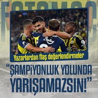 "Şampiyonluk yolunda yarışamazsın!"