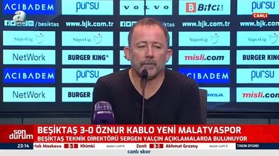 Beşiktaş - Yeni Malatyaspor maçı sonrası Sergen Yalçın'dan sakatlık açıklaması!