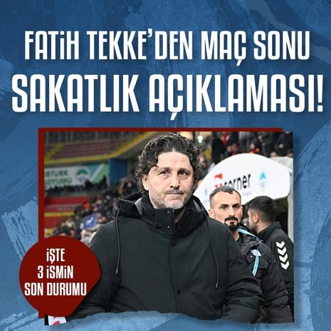 Fatih Tekke: 3-0’dan sonra...