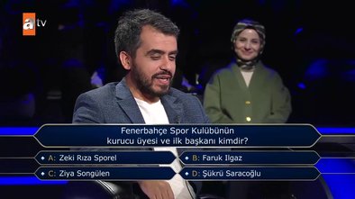 Kim Milyoner Olmak İster'de 1 milyon TL değerindeki Fenerbahçe sorusu!