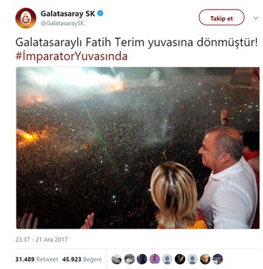 Galatasaray’dan Fatih Terim paylaşımı