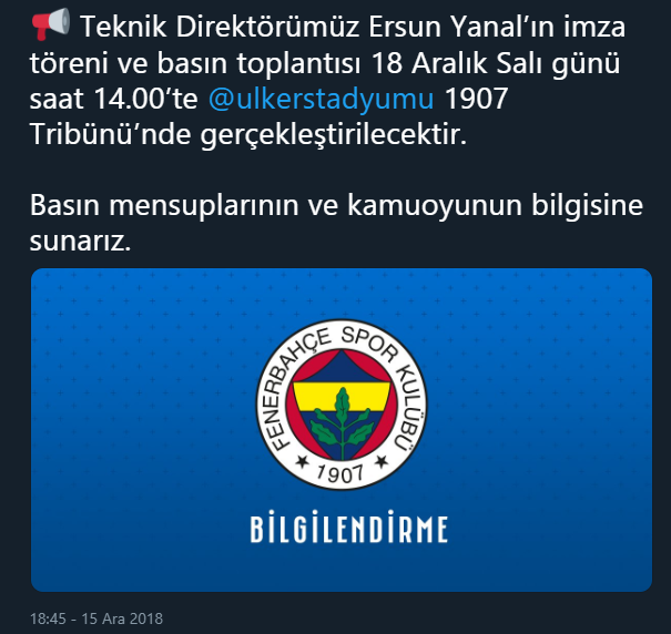 Fenerbahce Den Yanal Duyurusu Son Dakika Fenerbahce Haberleri Fotomac