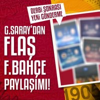 G.Saray'dan flaş F.Bahçe paylaşımı!
