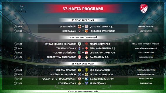 Son dakika spor haberi: Süper Lig'de 35, 36, 37, 38 ve 39. hafta maç  programı açıklandı! - Fotomaç