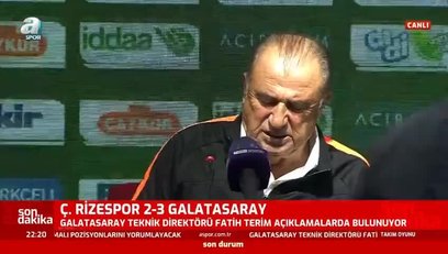 >Fatih Terim'den Rizespor maçı sonrası galibiyet açıklaması!