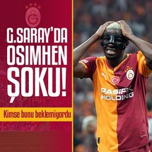 Ülkemizi Şampiyonlar Ligi'nde temsil eden Galatasaray'da moralleri bozan bir gelişme yaşandı.<br>
<br>
Sarı kırmızılı takımın en önemli hücum gücü olan Osimhen, Frankfurt maçı öncesinde gerçekleşen son antrenmanda yer almadı.<br>
<br>
26 yaşındaki santrfor, Nijerya-Guanda maçında sakatlığı sebebiyle oyuna devam edememişti.<br>
<br>
Frankfurt-Galatasaray maçı 18 Eylül Perşembe günü saat 22.00'de oynanacak.