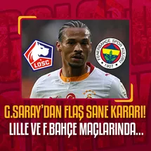 Galatasaray'dan flaş Leroy Sane kararı! Lille ve Fenerbahçe maçlarında...