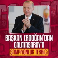 Başkan Erdoğan'dan G.Saray'a tebrik!