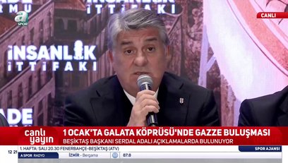 >Beşiktaş Başkanı Serdal Adalı: Filistin'deki soykırıma sessiz kalmayacağız