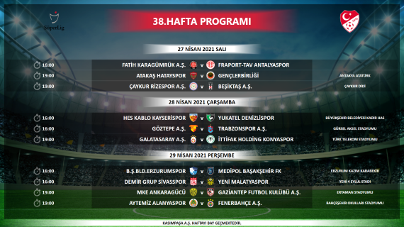 lig de 35 36 37 38 ve 39 hafta