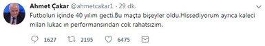 Ahmet Çakar’dan olay tweet