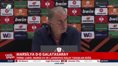 >Fatih Terim Marsilya - Galatasaray maçı sonrası konuştu