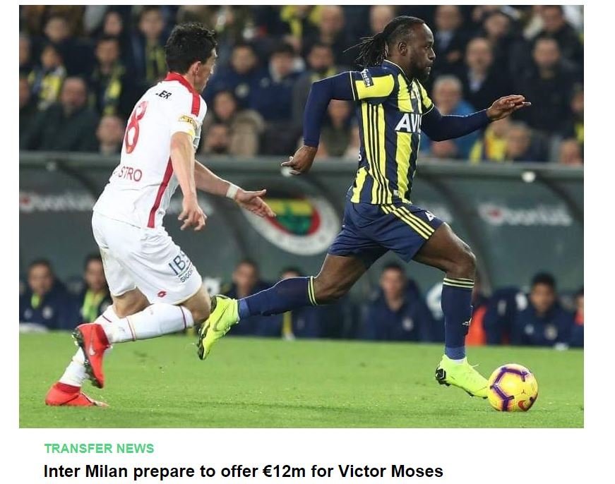 Victor Moses Tan Vazgecmiyorlar Son Dakika Fenerbahce Haberleri Fotomac