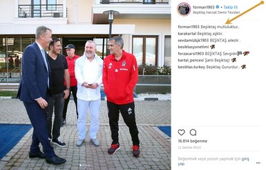 Beşiktaş antrenmanında Fikret Orman sürprizi