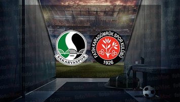 Sakaryaspor - Fatih Karagümrük maçı saat kaçta?