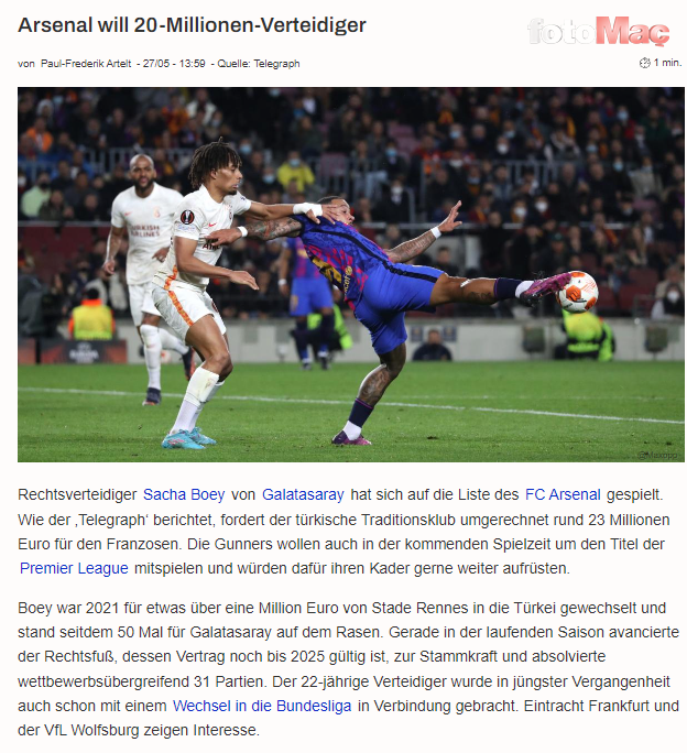 GALATASARAY HABERLERİ - Sacha Boey transferinde pazarlık kızıştı! İşte Arsenal'in teklifi