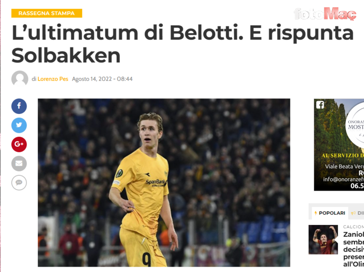GALATASARAY HABERİ: Andrea Belotti transferinde Ola Solbakken detayı ortaya çıktı!