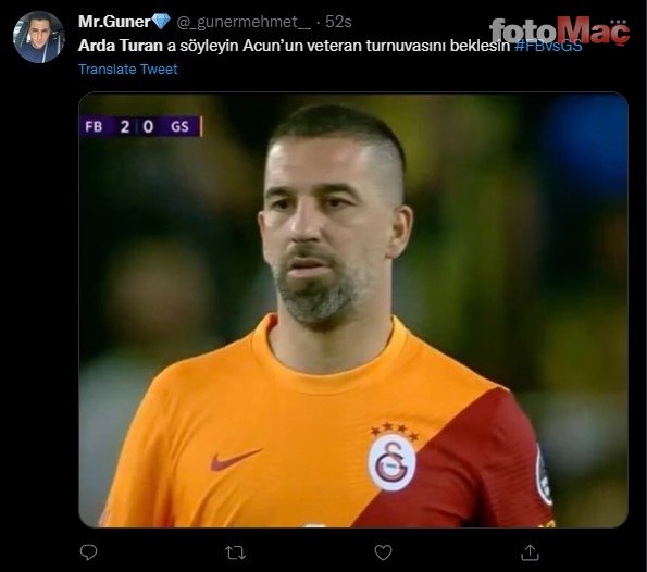 Fenerbahçe - Galatasaray maçına Arda Turan damga vurdu! O görüntüsü olay oldu