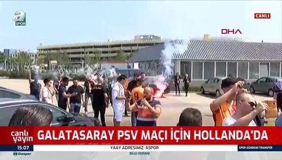 >Galatasaray PSV maçı için Hollanda'ya geldi