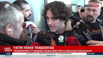>Fatih Tekke Trabzon'a geldi