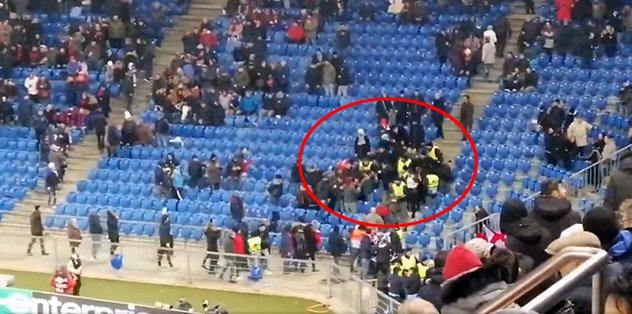 İsviçre'de skandal pankart! Trabzonspor taraftarı terör destekçilerine izin vermedi