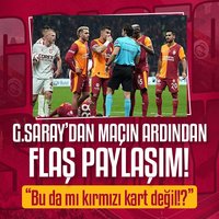 G.Saray'dan kırmızı kart paylaşımı!