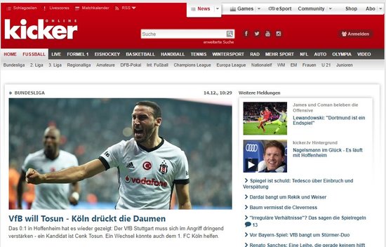 Stuttgart, Cenk Tosun'a talip oldu