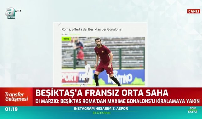 Beşiktaş'tan Gonalons hamlesi!