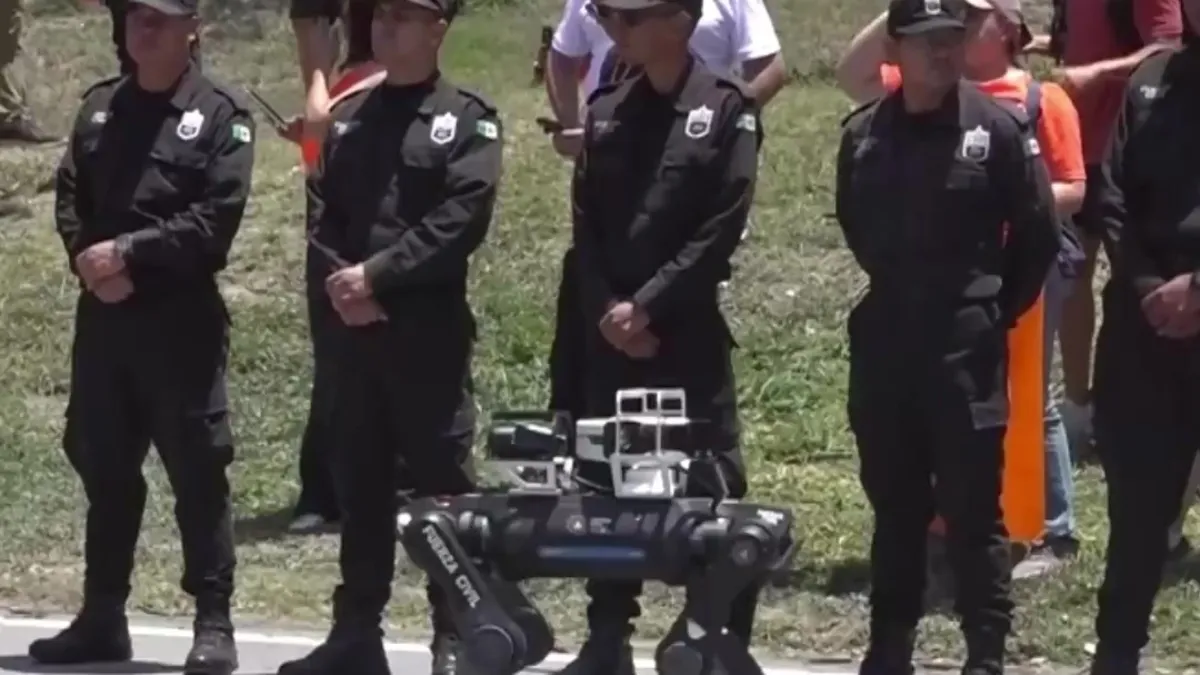 Robot polis köpekler, Dünya Kupası'nda görev yaptı!