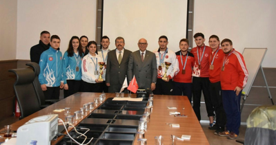 “Süper” judocular Başkan Eşkinat ile buluştu