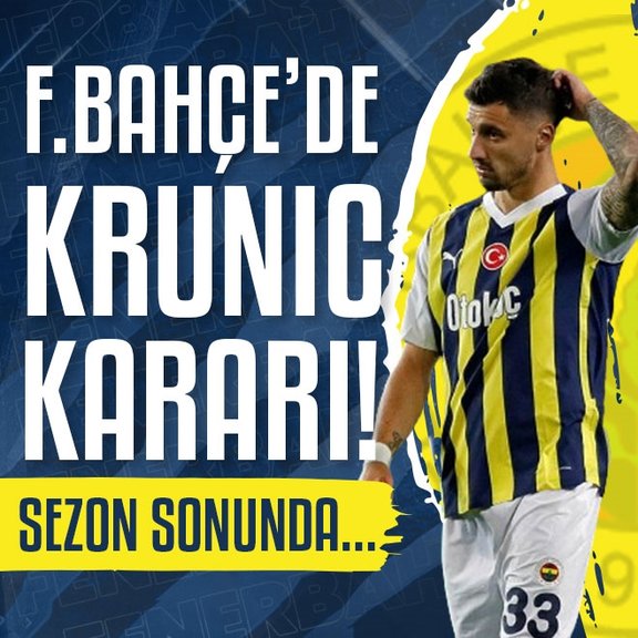 Fenerbahçe’de Rade Krunic kararı! Sezon sonunda...