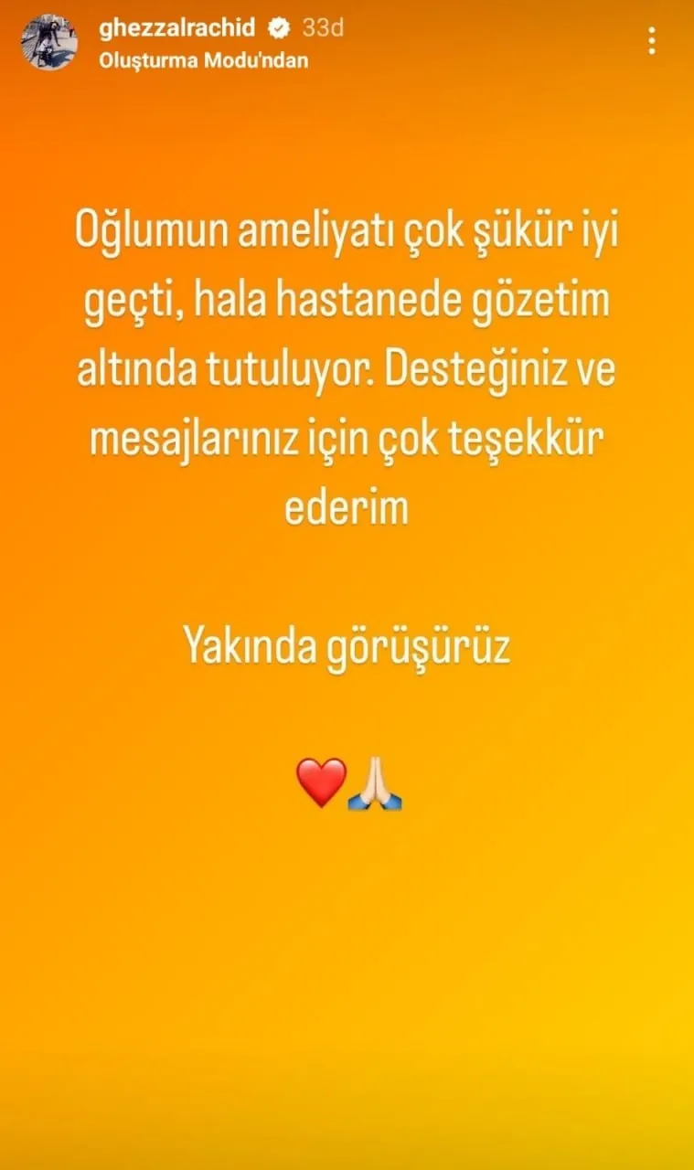 Ghezzal trafik kazası geçiren oğluyla ilgili açıklama yaptı - 1