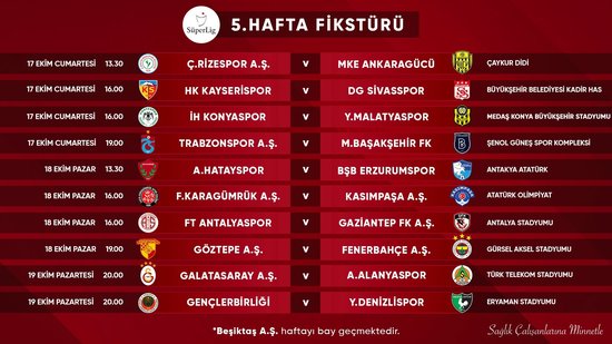 son dakika super lig de 5 6 7 ve 8