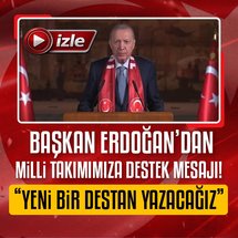 Başkan Recep Tayyip Erdoğan'dan A Milli Takımımıza mesaj!