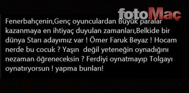 Fenerbahçe taraftarından Ersun Yanal’a isyan! ’’Bu maçta oynamayacaksa hangi maçta oynayacak’’