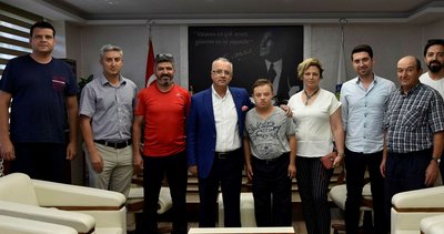 Başkan Kayda, Türkiye şampiyonunu ağırladı