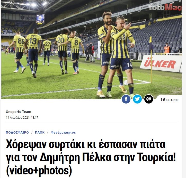 Fenerbahçeli Pelkas Yunan basınına konuştu! Beşiktaş ve şampiyonluk...