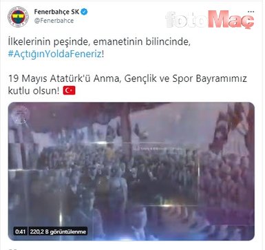 Süper Lig ekiplerinden 19 Mayıs Atatürk’ü Anma Gençlik ve Spor Bayramı paylaşımları