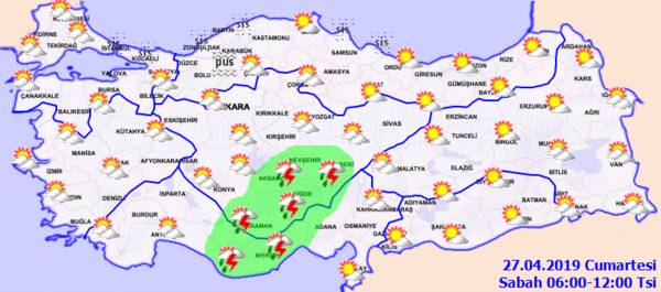 nisan cumartesi hava durumu tahminleri