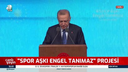 >Başkan Erdoğan Spor Aşkı Engel Tanımaz projesinde konuştu!