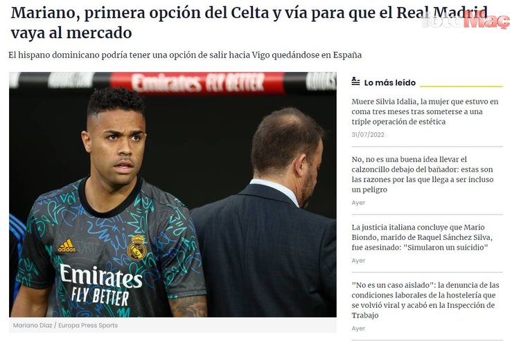 FENERBAHÇE TRANSFER HABERLERİ - Fenerbahçe de ilgileniyordu! Mariano Diaz için Celta Vigo devrede