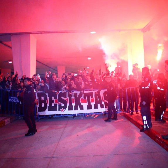 Beşiktaş'a Konya'da coşkulu karşılama!