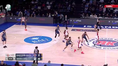 >Bahçeşehir Koleji 41-58 Anadolu Efes (3. Periyot Sonucu)