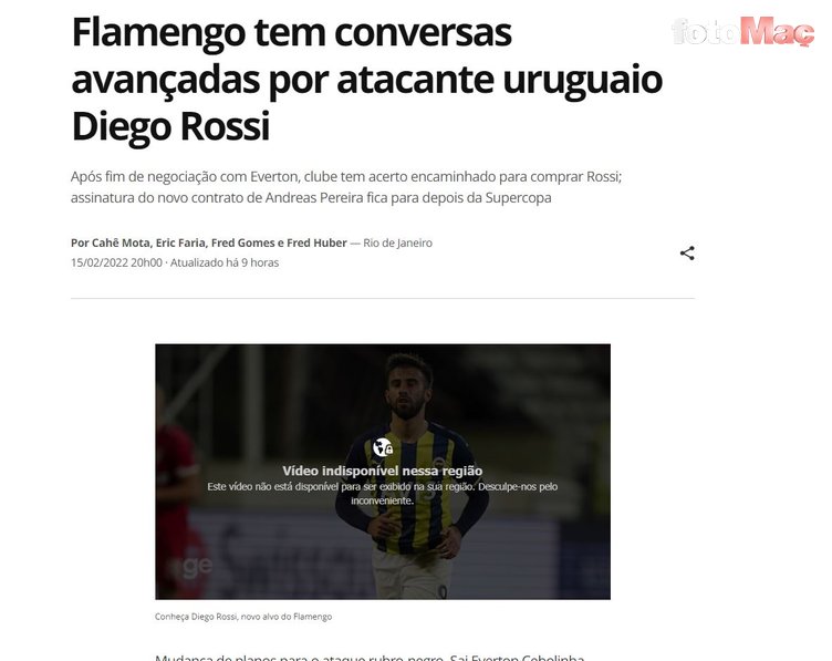 FENERBAHÇE HABERLERİ - Diego Rossi için flaş iddia! Yeni adresi...