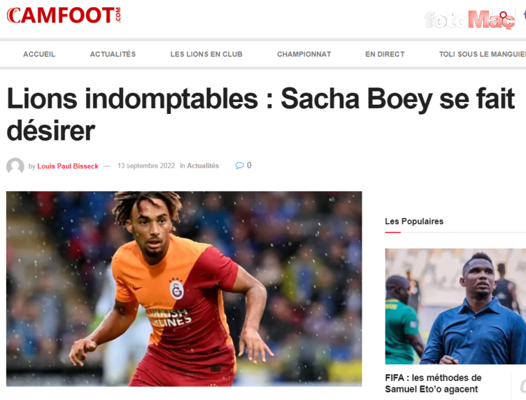 GALATASARAY HABERLERİ: Sacha Boey için karar vakti! Dünya Kupası...