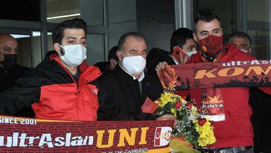 Galatasaray kafilesine Konya'da çiçekli karşılama!